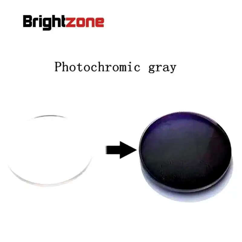High Quality Rx Lenses 1.56 Photochromic Gray HMC UV AR CR39 Resin Eyeglasses Prescription Lenses Myopia//presbyopia/astigmatism image 2