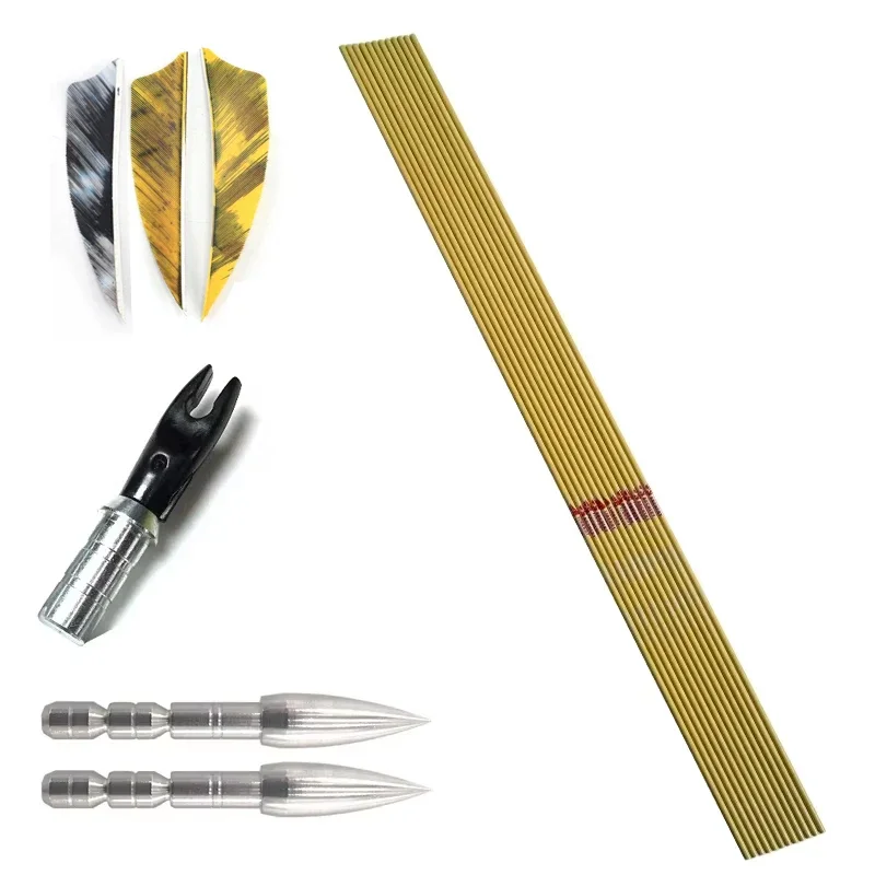 

12 шт. Linkboy для стрельбы из лука, бамбуковая кожа, карбоновые стрелы ID4,2 мм, позвоночник 600, 700, 900, 3 дюйма, турецкое перо, 80 г, насадки для стрельбы из лука