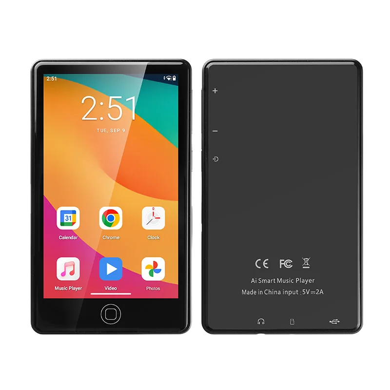 UNIWA MP004 MP4 Player Android 14 with Bluetooth and WiFi 4 Inch 3+32GB/4+64GB 2000mAh MP3 MP4 Players FM Radio Whatsapp YouTube
