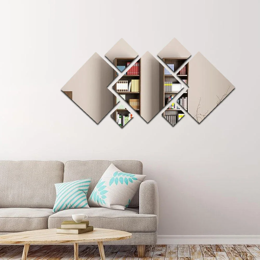 Acrylic 3D Mirror Wall Sticker For Bedroom Living Room Corridor DIY Background Wall Hotel Creative Background Mirror WallSticker 5