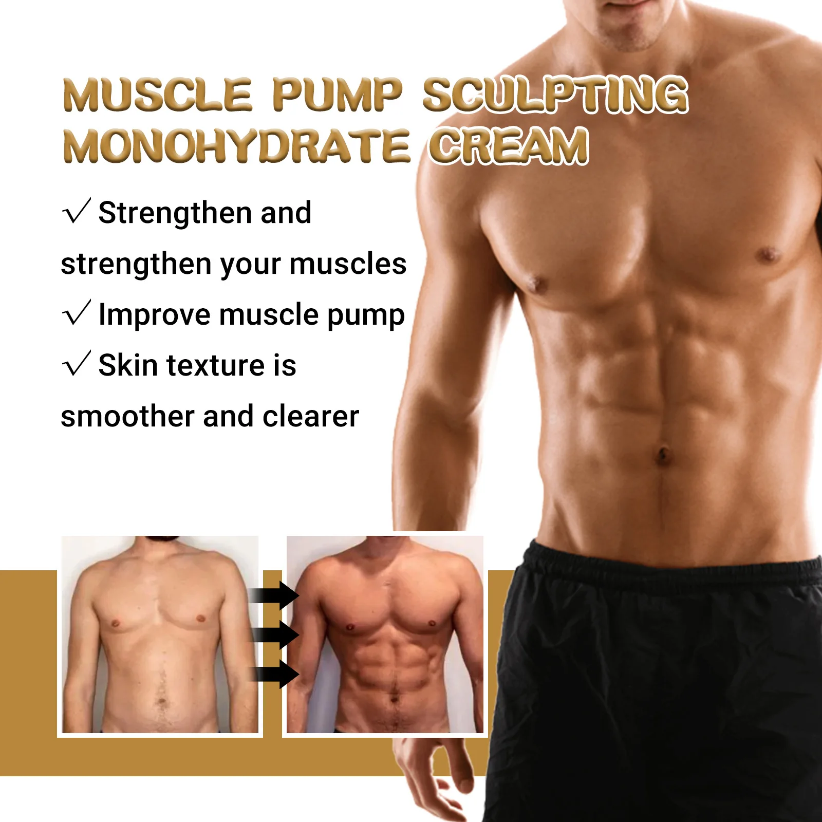 Man Breast Firm Massage Cream Belly Gynecomastia Tightening Cellulite Reduction Body Sculpting Abdomen Muscle Strengthen Cream