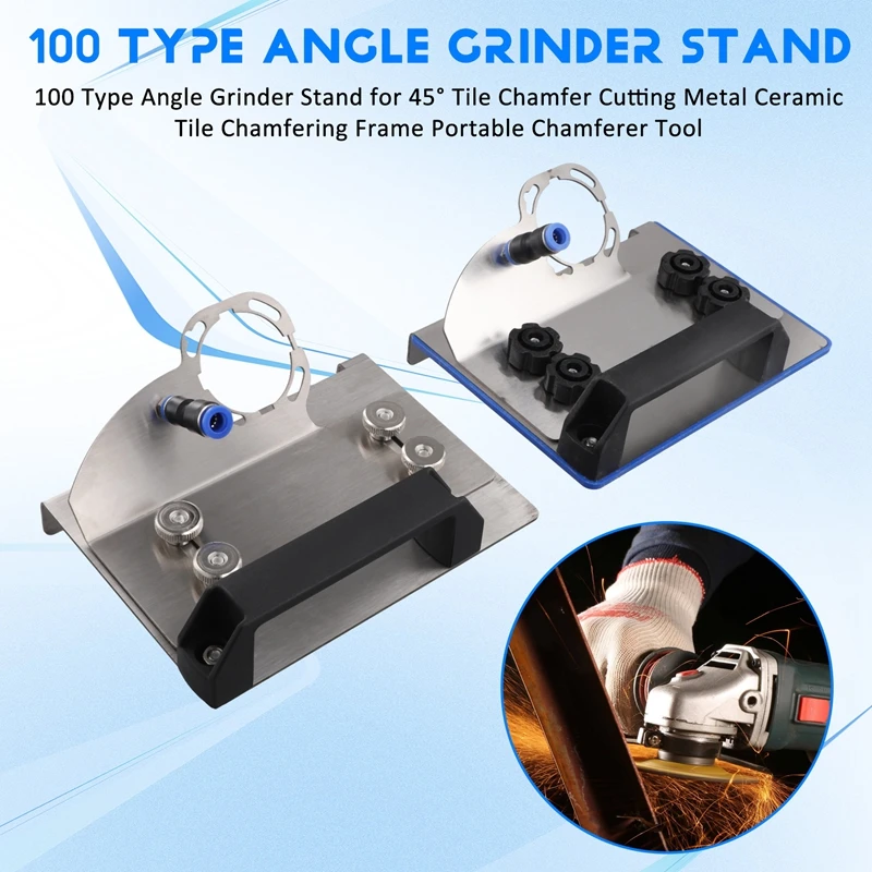 100 Type Angle Grinder Stand For 45° Tile Chamfer Cutting Metal Ceramic Tile Chamfering Frame Portable Chamferer Tool