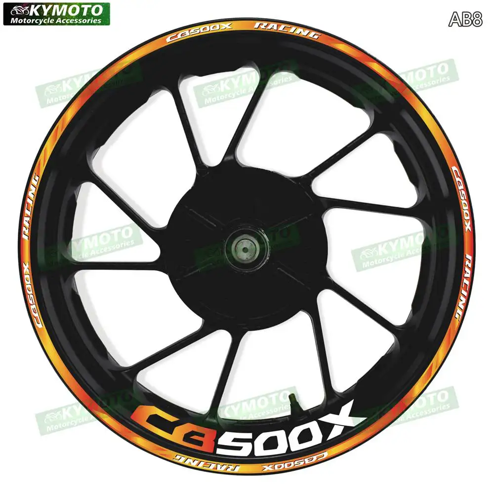For Honda CB500X CB 500X motorcycle accessories 17-inch front and rear wheel gradient Reflective stickers fairings and wheel hub