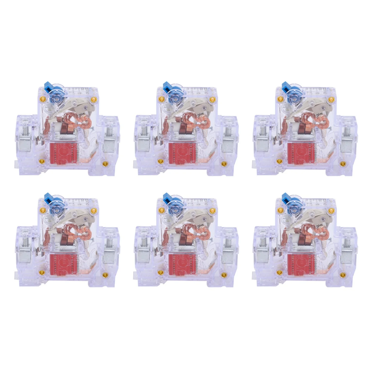 12pcs DZ47‑63 1P 6‑63A Transparent Circuit Breaker MCB Air Switch Circuit Protection