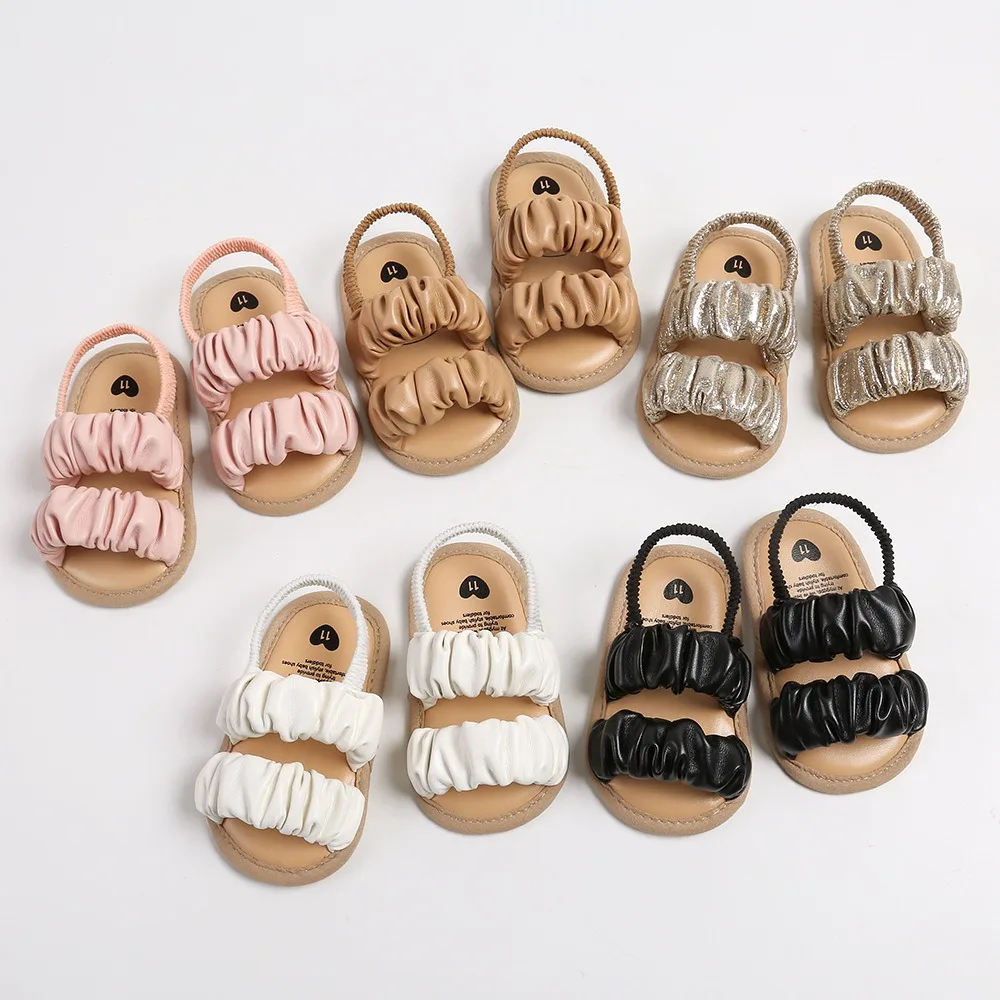 

Comfortable Non Slip Girls Sandals Cloud Shaped PU Soft Sole Shoes Light Open Toe Sandals Newborns