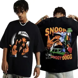 メンズラップッパーsnooop oggグラフィックTシャツ、ヒップホップファッション、面白いTシャツ、特大のストリートウェア、夏、ホットセール、2024