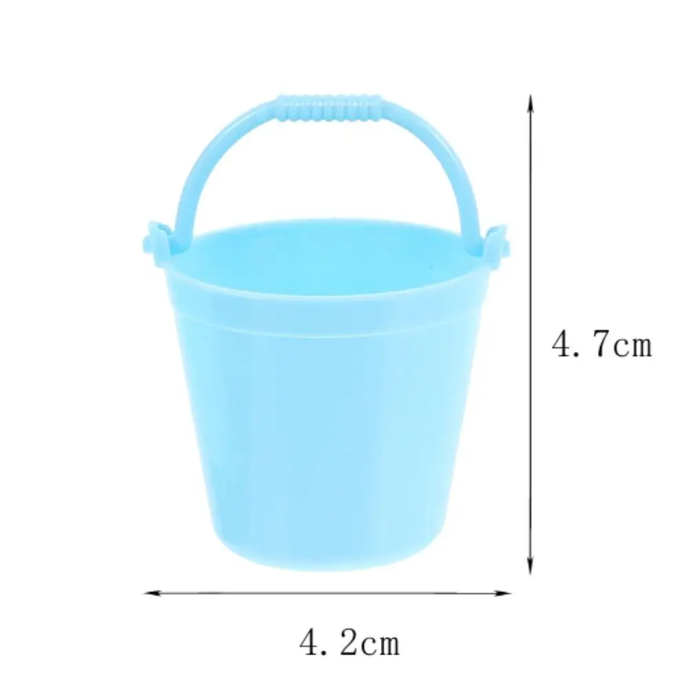 Miniature Simulation Water Bucket Mini Decor Accessories Dollhouse Mini Water Bucket ABS Multi Color Kitchen Pretnd Play Bucket