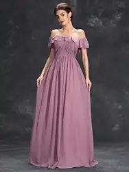 Mgiacy Flounce collar irregularly pleated chiffon full skirt Evening gown Ball dress Party dress