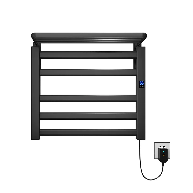 Intelligent Thermostatic Electric Heating Towel Rail Racks Carbon Fiber Heating Household Towel Drying Rack Warm Towel Shelf