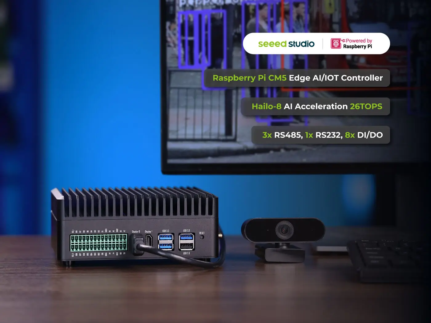 Mini PC ReComputer Industrial R2035-12 - the Most Reliable and Powerful Raspberry Pi Edge AI/IOT Controller
