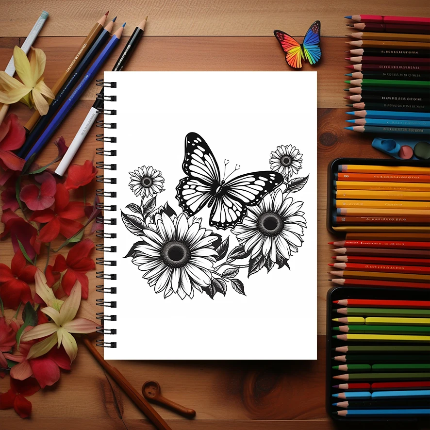 Jimsonweed Coloring Book for Adults - 8.3x 11.2 Inch 22 Page Coloring Book - Helps Reduce Stress and Ease Emotions