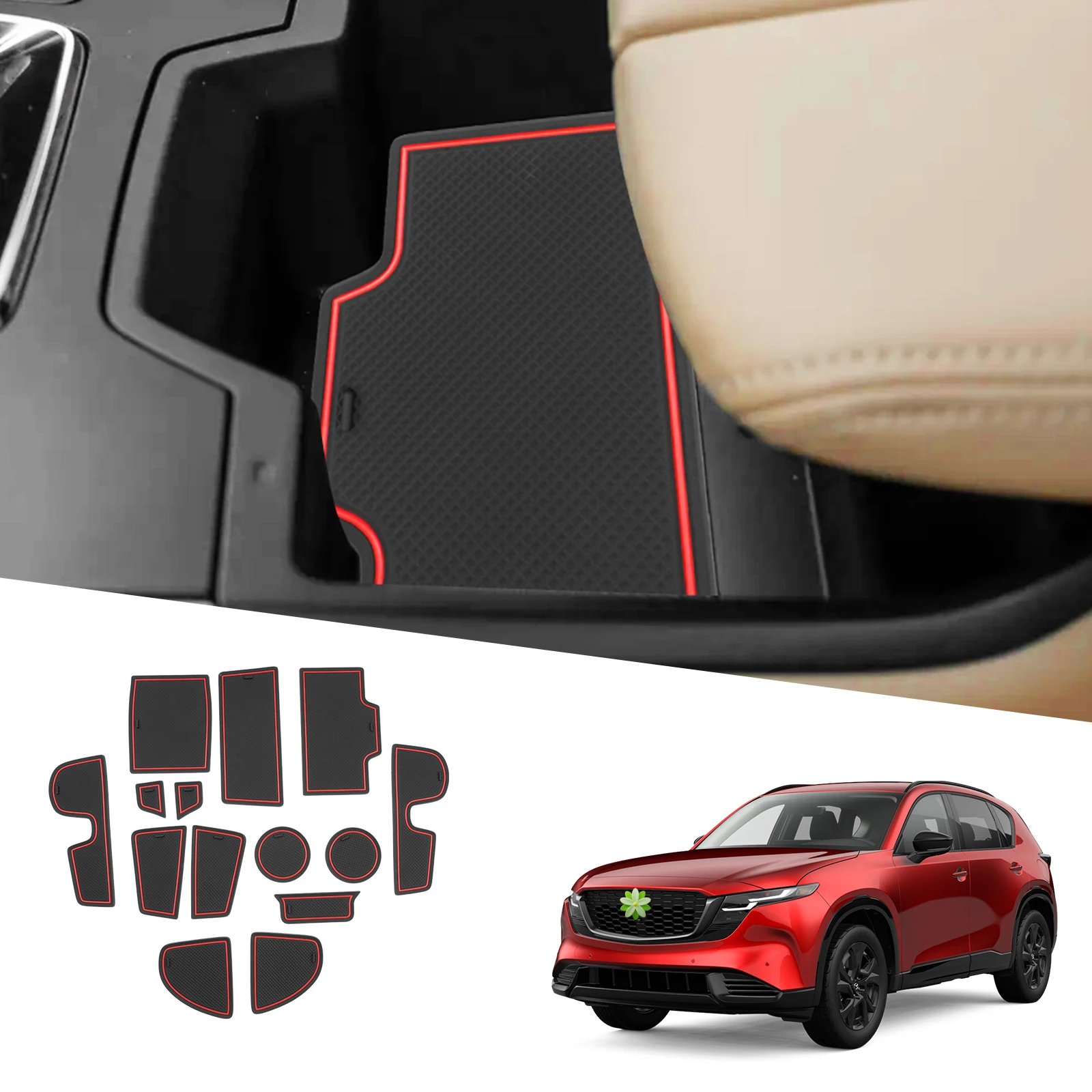 LFOTPP Türrillenmatte für 2026 Mazda CX-5 LHD Rutschfeste Türlückenmatten Mazda CX-5 Auto-Innenausstattung Mazda CX-5 Zubehör – Detail 1