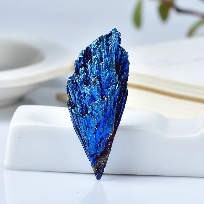 Natural Colorful Tourmaline Electroplate Mineral Healing Real Crystal Stone Home Decoration Handmade Stone Crafts