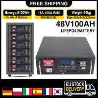 48V 100AH LiFePO4 Battery Pack Built-in BMS Lithium Iron Phosphate Cells For Replacing Most of Backup Power Home Energy Storage