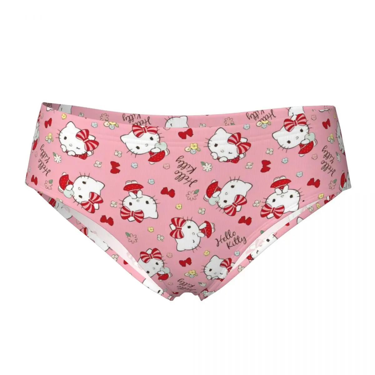 

Женские розовые трусы с рисунком Hello Kitty, забавные трусы, женские дышащие трусы, S-4XL