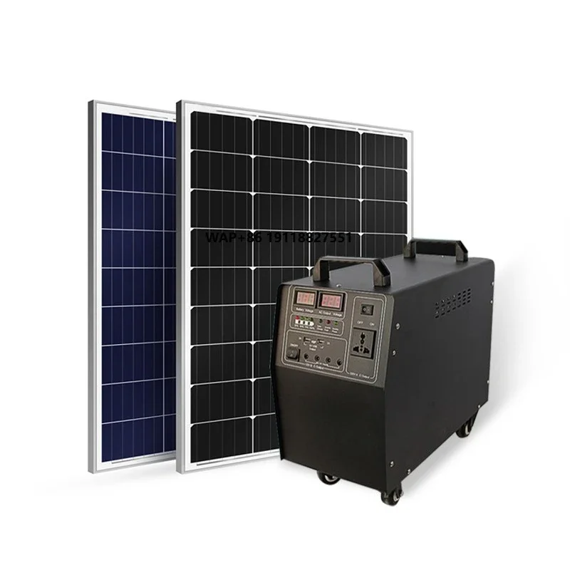 SOUOP 1200W European Plug Off-Grid Emergency Backup Solar Generator LiFePO4 Battery Portable Power Station with Solar Panels