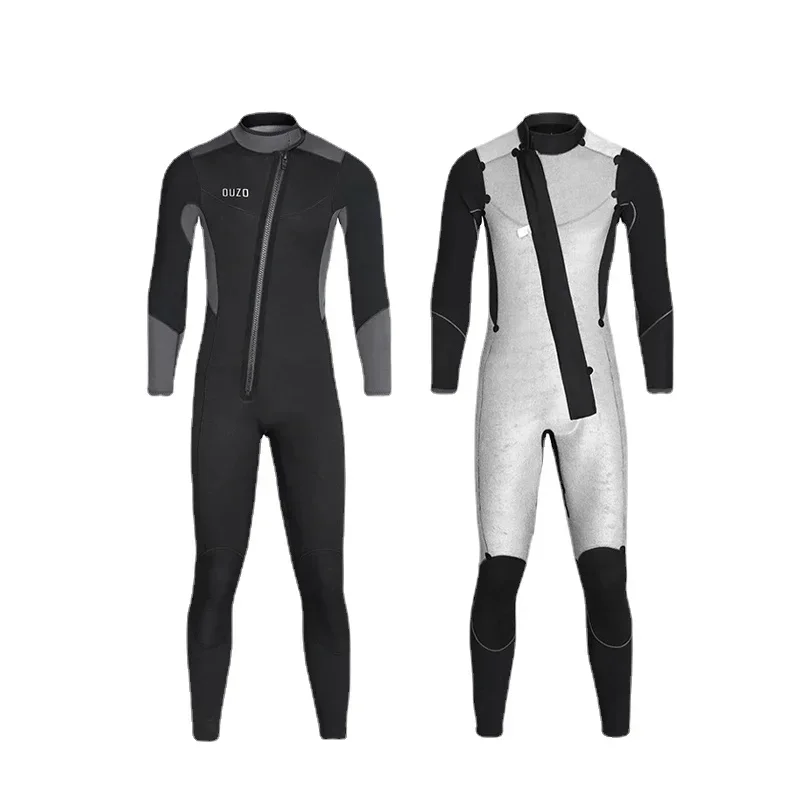 Advanced Men Titanium Wetsuit Neoprene 5/3mm CR triathlon Diving Suit Jumpsuit Scuba  Plush Dive Winter Spearfishing Swimsuit