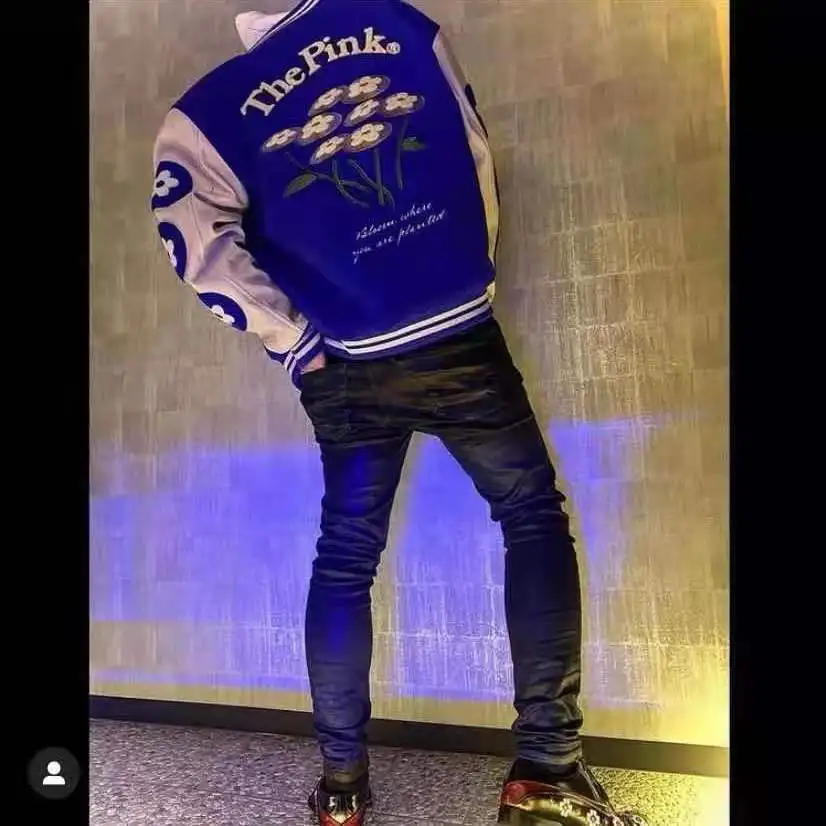

Vandythepink Trendy Baseball Jaet Casual Klein Blue Outerwear een Wild Fairy T Coat Youth ular round Ne Long Sve