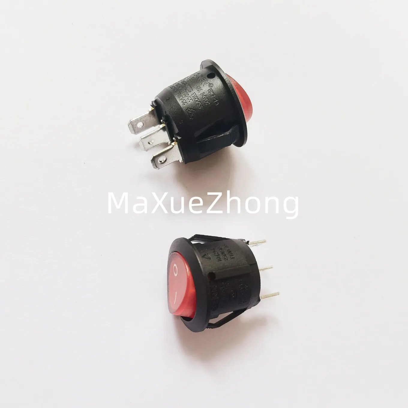 Original new 100% rocker switch RK2-13 1*1N 3pin with light circular switch with red light