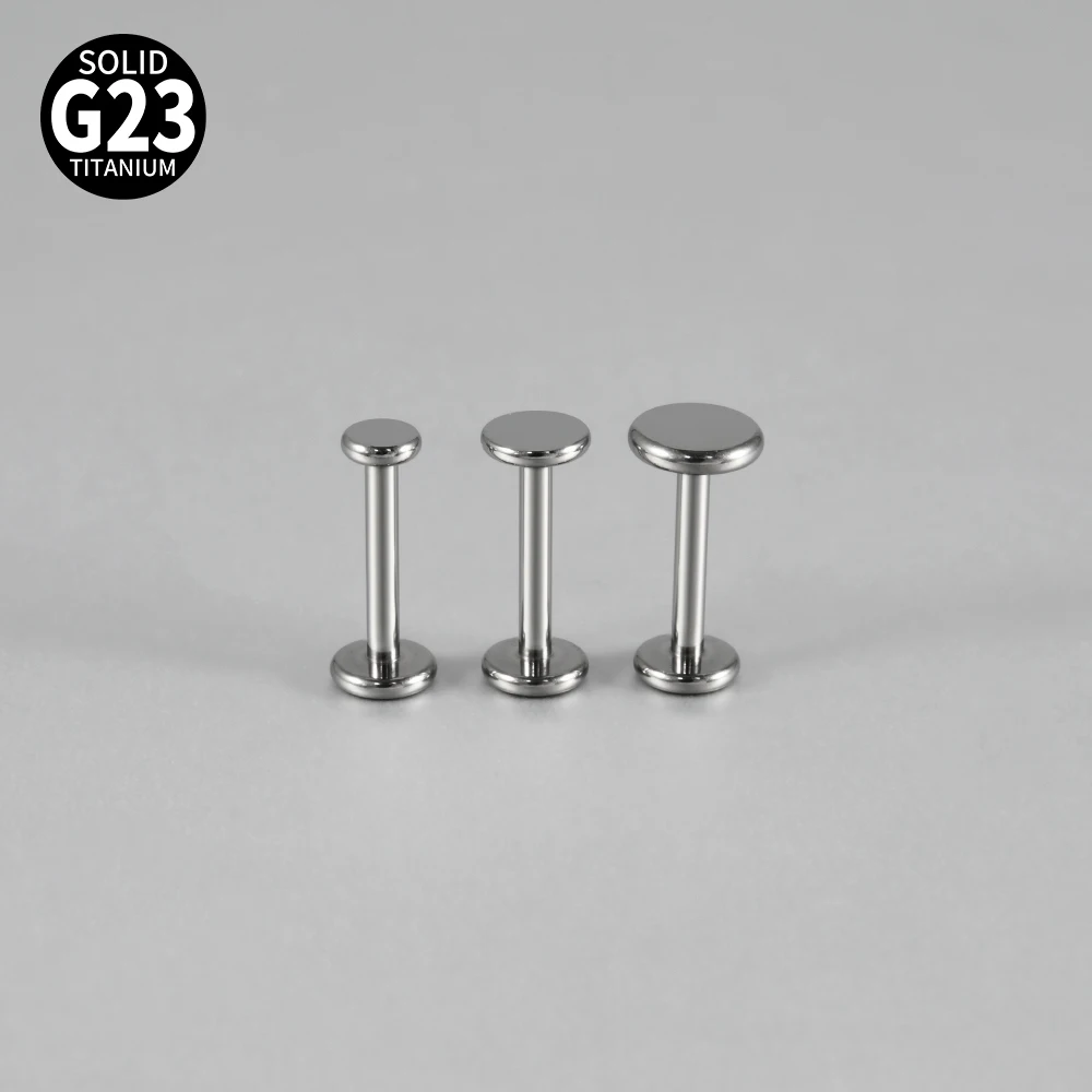 1PC Titanium Flat Top Lip Ring Internal Threaded Silvery Comfortable Labret/Nose/Ear Tragus Cartilage Helix Piercings Jewelry