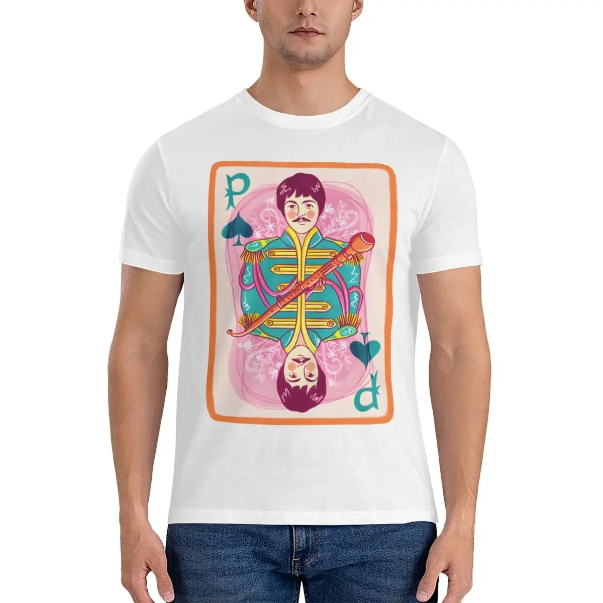 Men Paul Mccartney TShirts The B-Beatles Pure Cotton Clothes Unique Short Sleeve O Neck Tees Printed T-Shirts new in tops & tees