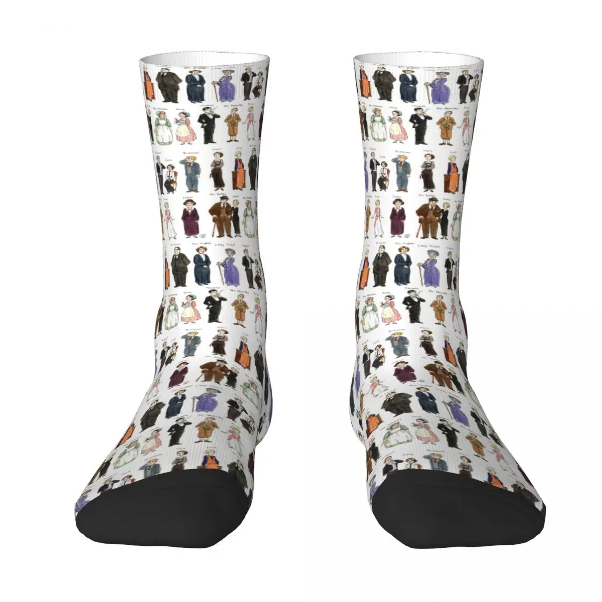 

Downton A. Portraits Socks Harajuku Sweat Absorbing Stockings All Season Long Socks Accessories for Man's Woman's Gifts