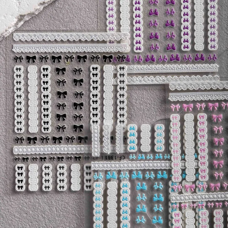 

Sweet Y2K Bow Lace Stickers Sweet DIY Glam Decals for Tablet Skin Journal Scrapbook Decor Nail Art Kawaii Phone Case Sticker