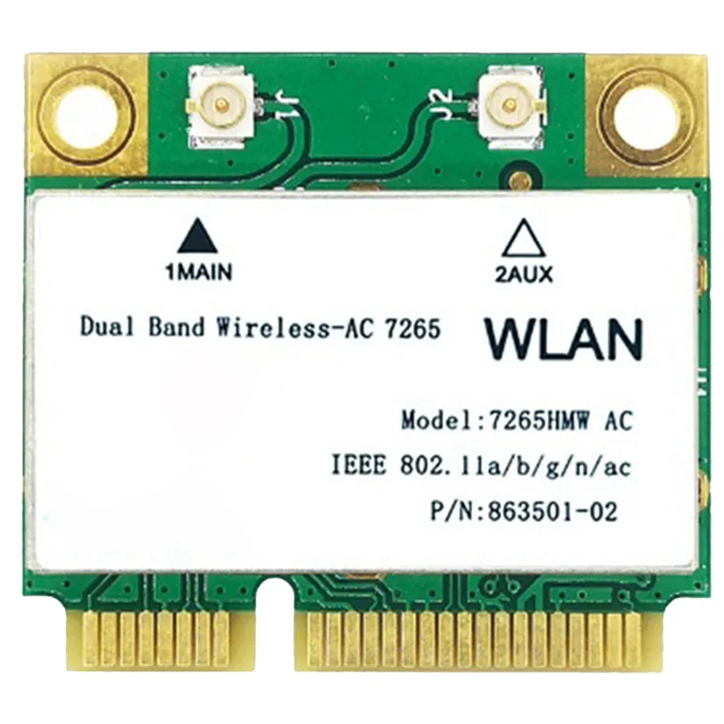 

B68C 1200M WiFi Wireless LAN Dual Band 2.4G 5Ghz Bluetooth 4.2 Gigabit Wireless LAN Adapter for Win7 Win8 Win10 Linux 7265HMW