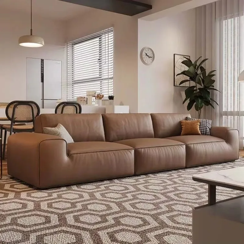 Living Room Furniture Modern Custom Modular Sofa Set Nordic Style Leather Combination Sectional Home Furniture