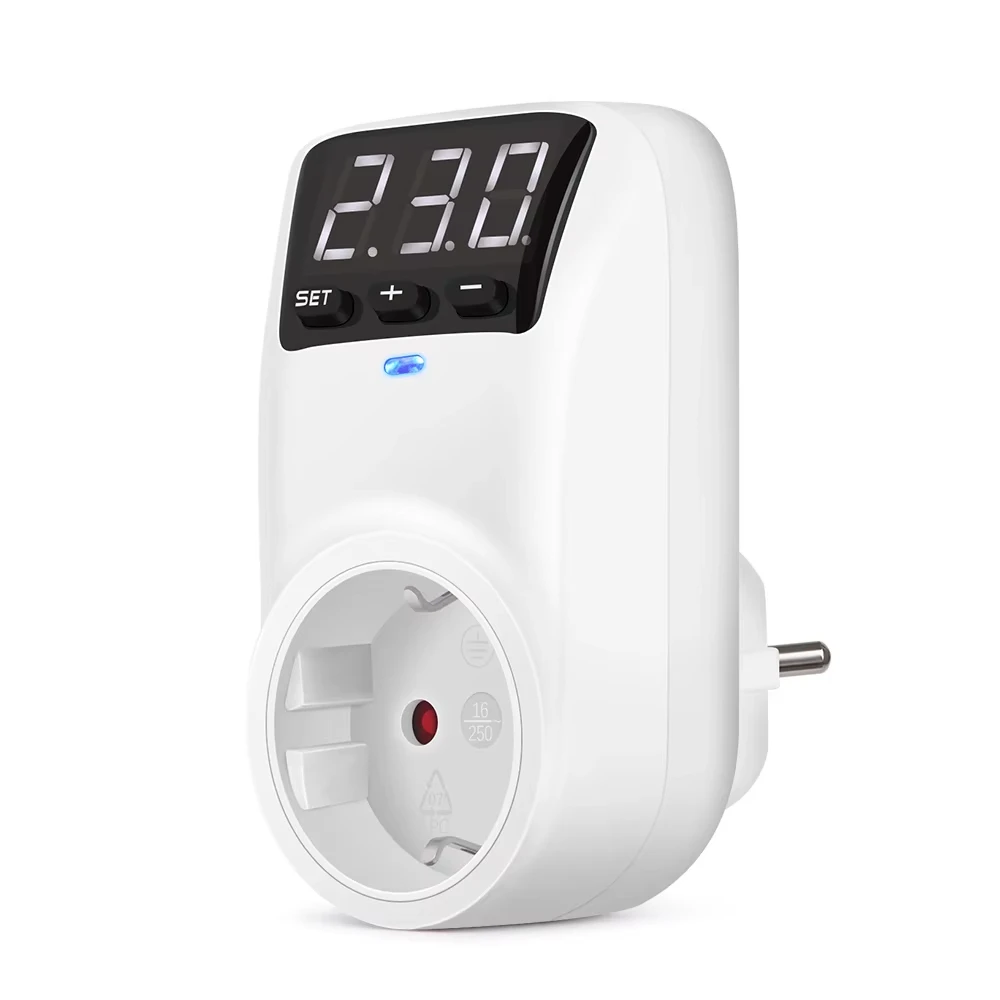 Automatic Voltage Protector Switch 16A 230V Adjustable Power Surge Protection EU Socket Type Volt Safe For Home Appliances
