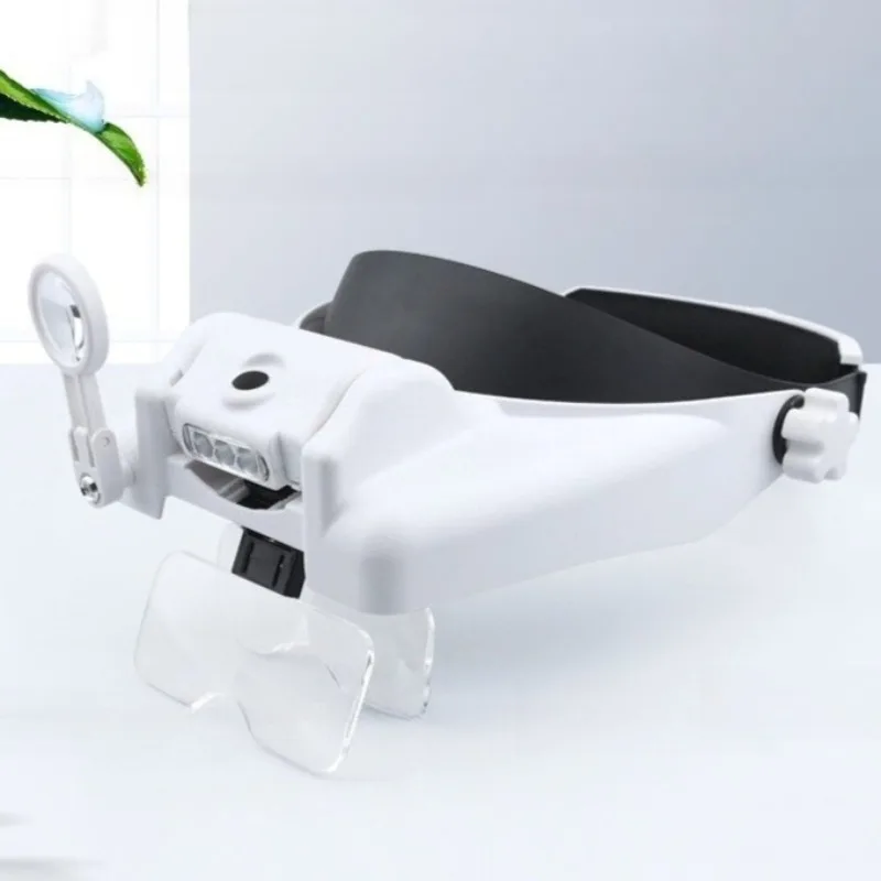 Professional Tattoo Supplies Head Loupe Magnifying Glass Aesthetic Tattoos Accessories Portable LED Lighted Headband Device