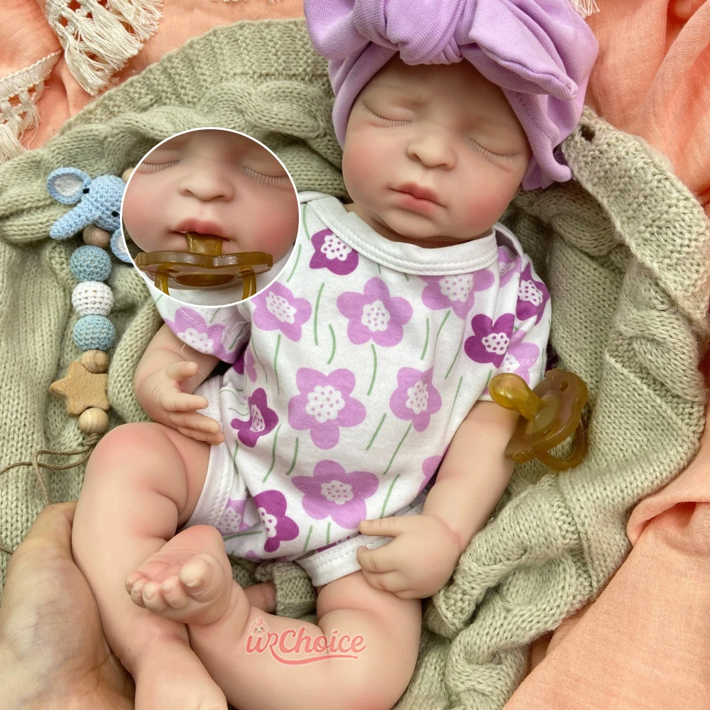 Realistic 17inch Full Silicone Reborn Doll Can Open Mouth Newborn Doll High Simulation Professional Prop for Movie Shooting
