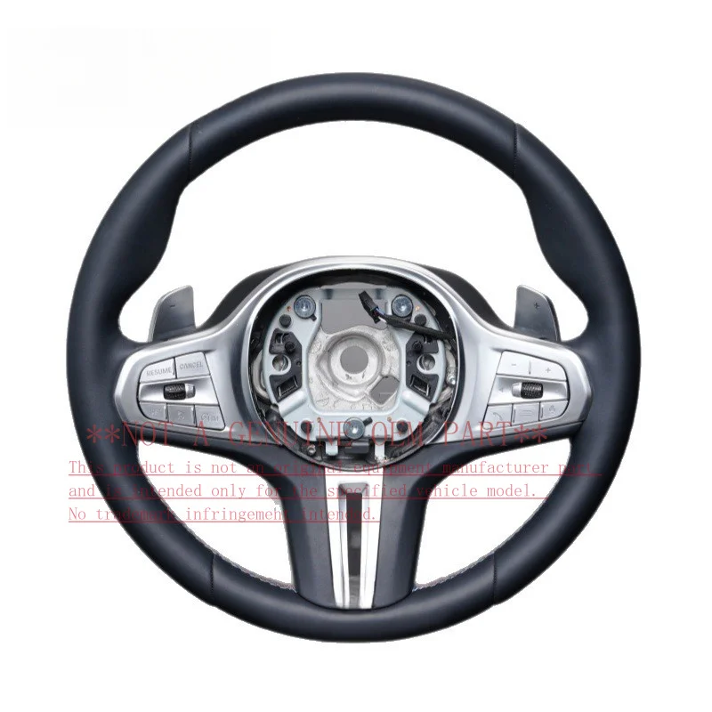 For Bmw F And G Series Full Leather Silver Button Steering Wheel 3 Series 5 Series G20 G30 G05 G01 G22 G11 G02 Horn Cover Horn S