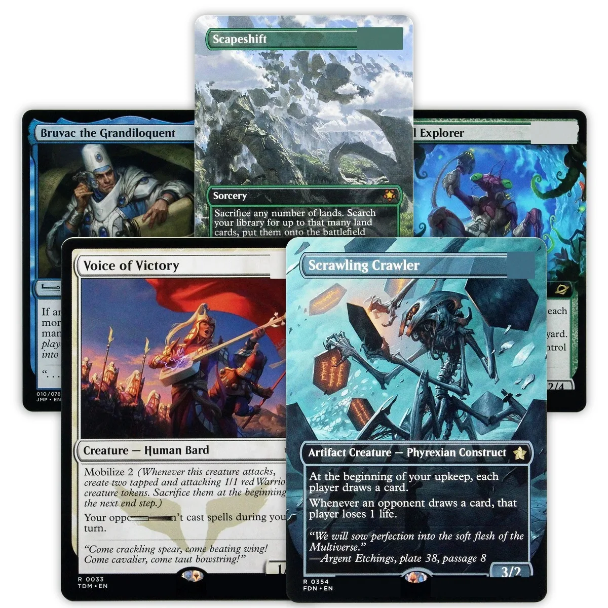 Holo EOE/FDN Icetill Explorer/Voice of Victory/Mossborn Hydra TCG Proxy Cards Custom Top Quality Game Collection Trading Cards