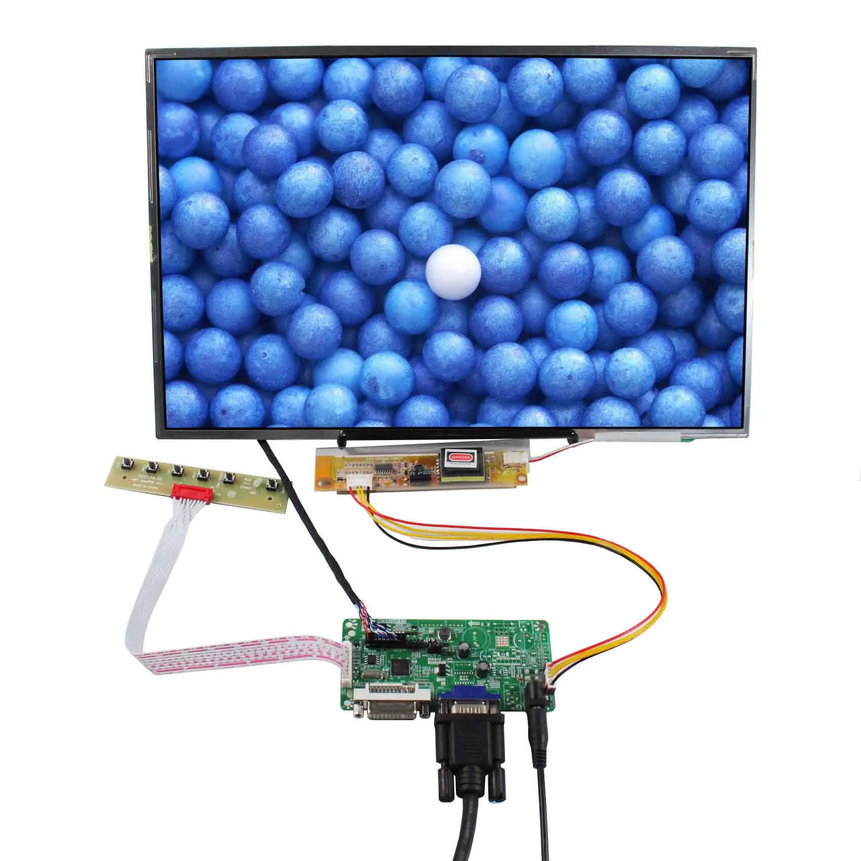 

15.4 zoll 1280x800 TFT LCD Screen Panel and DVI VGA LVDS Controller Board 30pin