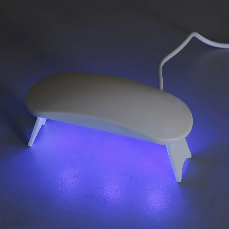 6W 9.7CM Mini Lampada UV Essiccatore per unghie Lampade a LED Cavo di ricarica USB Gel Polish Macchina per polimerizzare Manicure Led Micro Lampada UV Strumento per unghie
