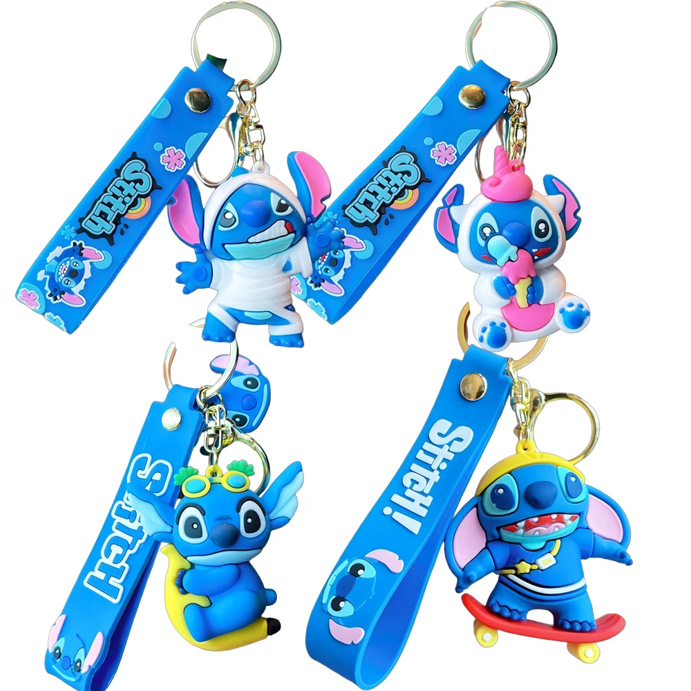 

Disney Anime Peripheral Keychain Featuring Stitch with Charming Plush Designs Combining Cuteness Decorating Bags Car Good Gifts