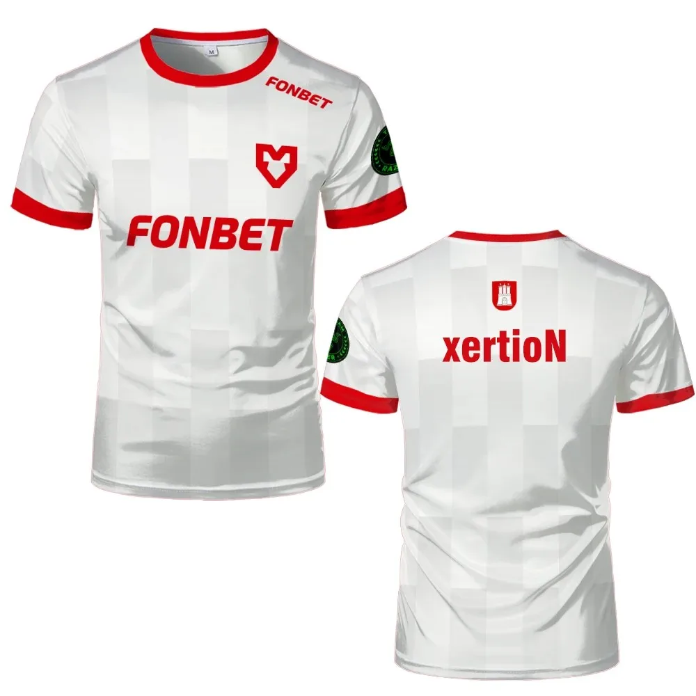 MOUZ Esports Team الزي الرسمي CS2 Pro League نادي التدريب الفانيلة الرجال والنساء موضة الشباب تنفس التجفيف السريع تي شيرت #3