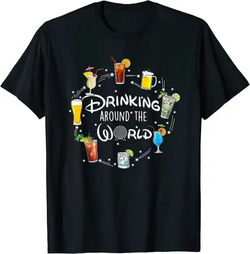 NEW Drinking Around The World Funny Drinking T-Shirt