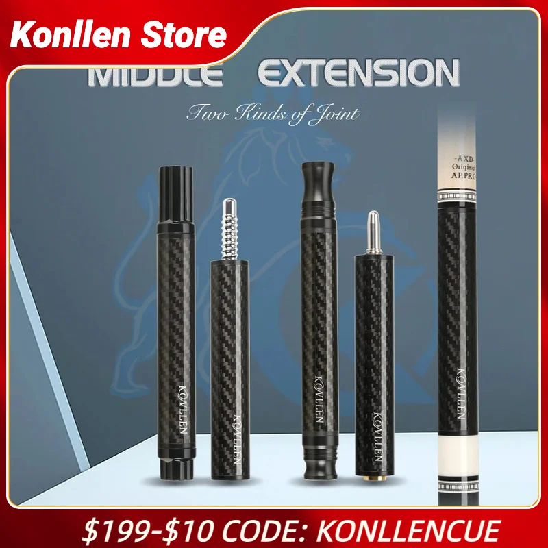 

KONLLEN Middle Extension with uniloc and 3/8*8 pin Joint and Carbon Fiber Mid-Shaft Extension Tool for Billiard Accessories