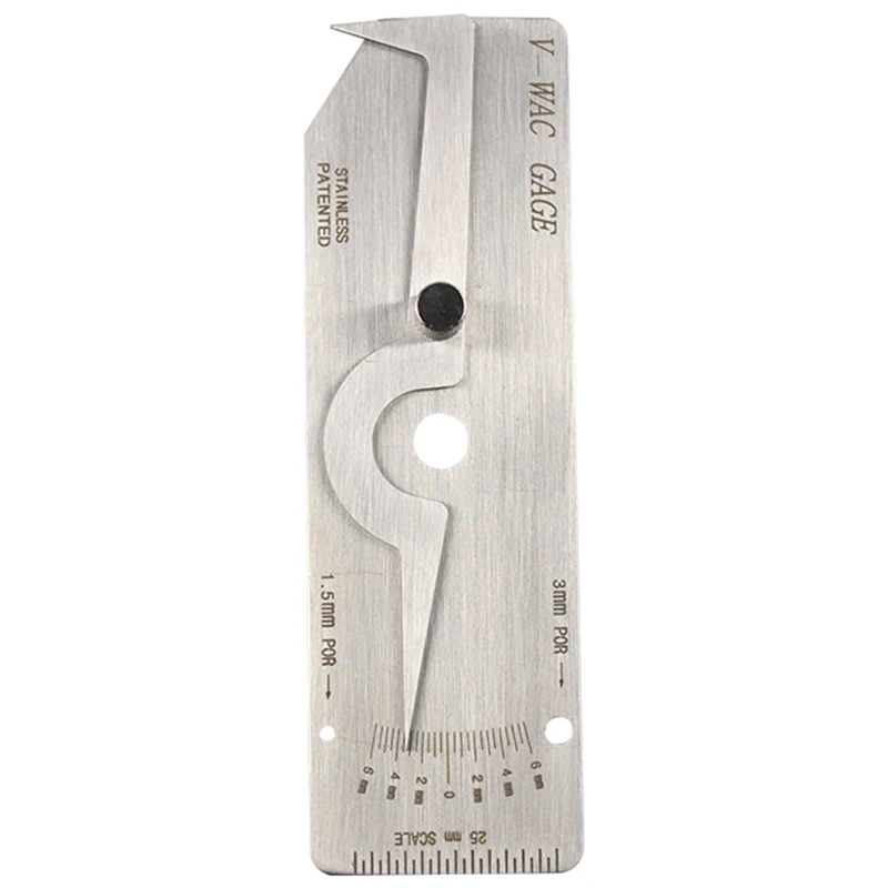 ABCA-6Pcs Welding Gauge Weld Inspection Gauge Weld Seam / Round Corner / Crown Test Size Ruler Angle Measurement Kit Combination