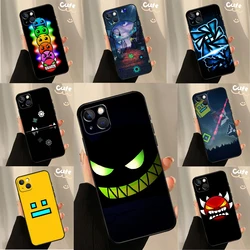 Geometry Dash Phone Case For iPhone XR X XS Max Plus 12 13 Mini 11 12 13 14 15 16 Pro Max Cover
