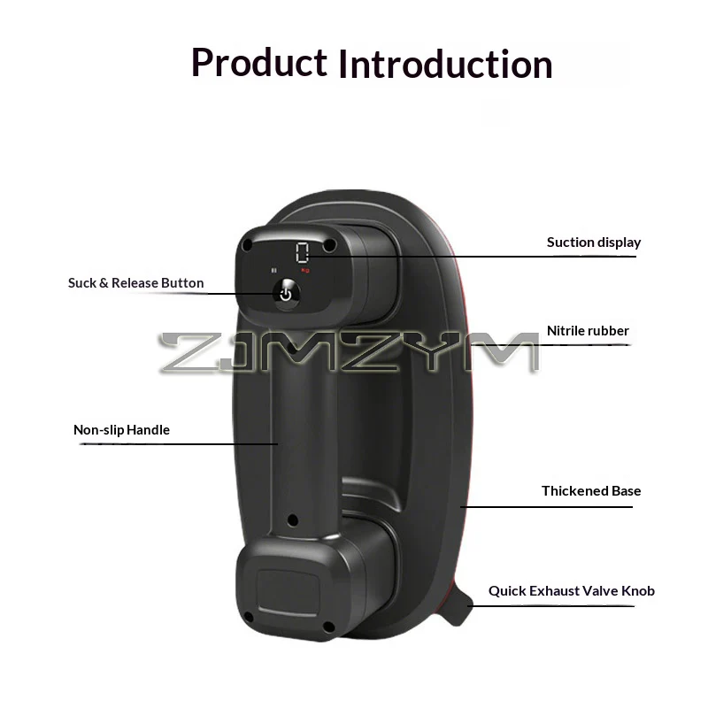 Intelligent Display Industrial Grade Electric Vacuum Suction Cup 300KG Load Heavy Duty Granite Tile Glass Lifter