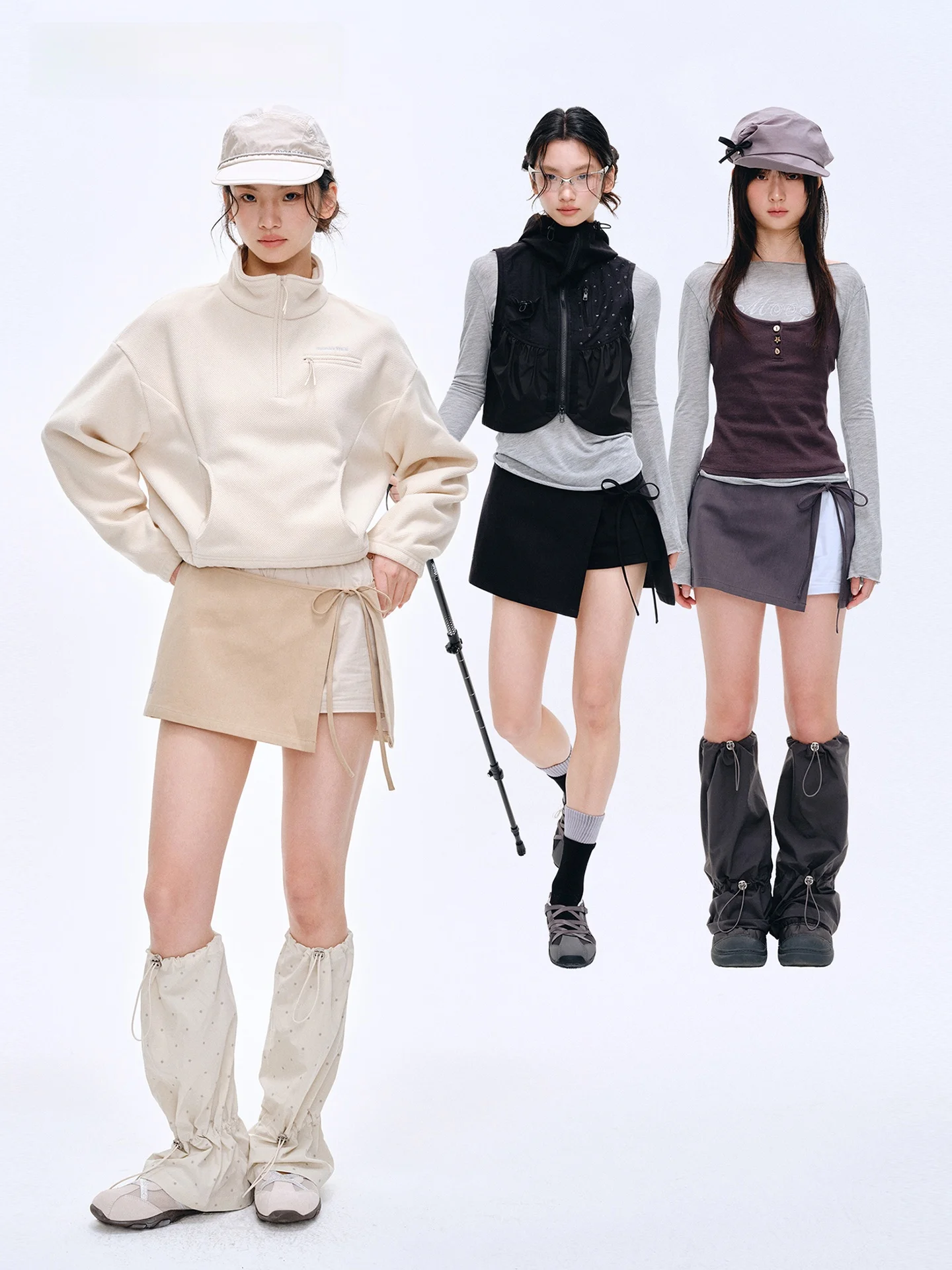 

Юбка-шорты Moonmoi в корейском стиле с разрезом по боку, с завязками и поясом, имитация двух частей, женские повседневные хлопковые шорты