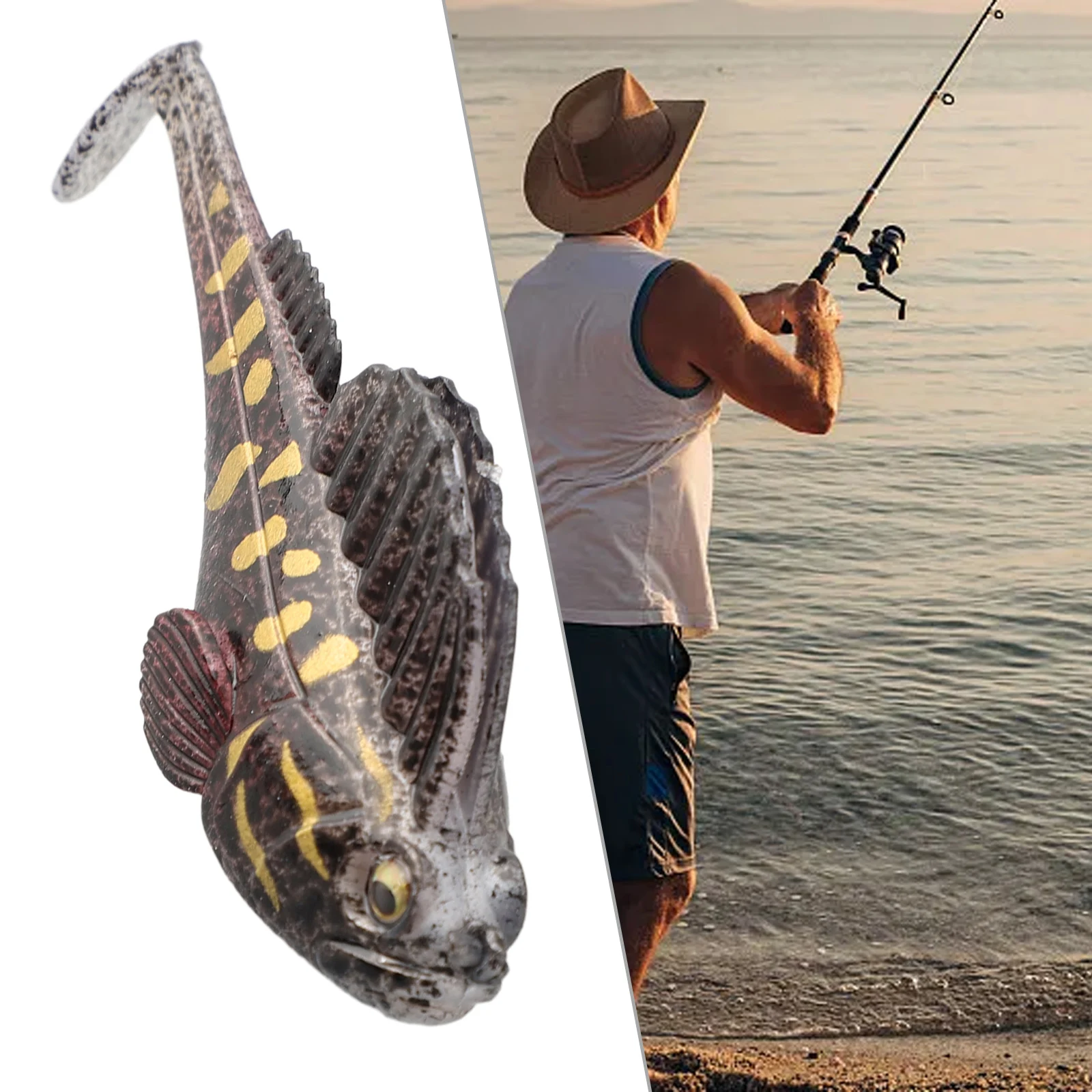 Fishing Lure Soft Body Paddle Tail Swimbait Megabass Dark Sleeper Bass Wobblers Outdoor Fishing Tools Accessories Pvc 7.5cm