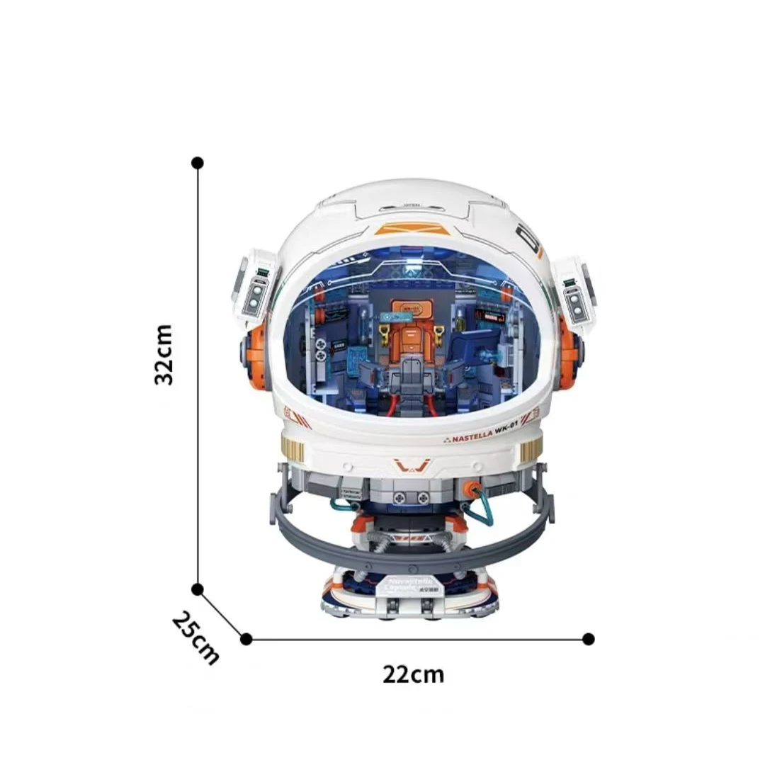 Capsule spatiale univers aventure Construction brique astronaute casque figurines bloc Construction modèle jouet éducatif avec lumière