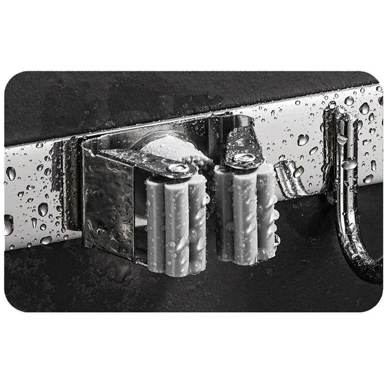 Gantungan Pel Organizer Terpasang Di Dinding Dapur Penyimpanan Garasi Terpasang Di Dinding, Rak Utilitas Binatu