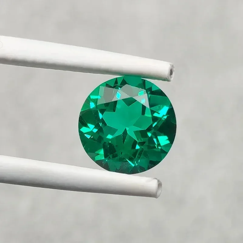 Top Lab Grown Columbia Emerald Round Shape Hand-cut Gemstone VVS1 for Jewelry Rings Earrings Making Selectable AGL Certificate