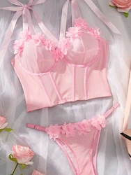 Pink push-up bra cover decoration back buckle women's transparent underwear with breast underwear