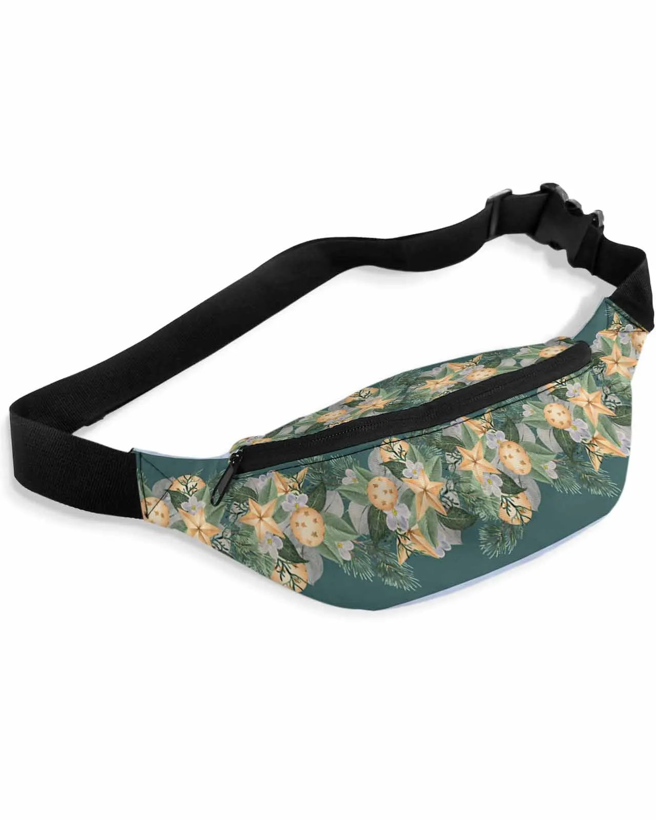 Plant Pine Needle Lantern BallWaist Bags for Women Man Travel Shoulder Crossbody Chest Bags Waterproof Fanny Pack